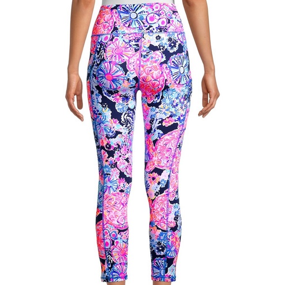 Lilly Pulitzer Leggings Weekender High Rise Midi Navy Turtle Amazement XXS NWT - Picture 3 of 15